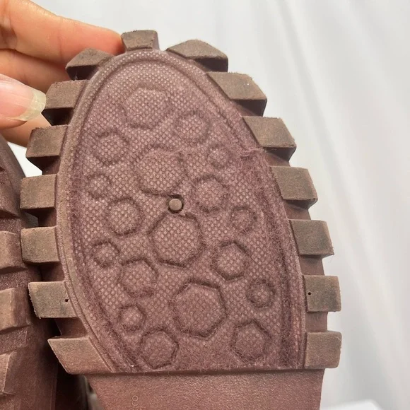 Rouge helium brown soft lace up platform combat style boots women’s size 8 - Picture 5 of 16